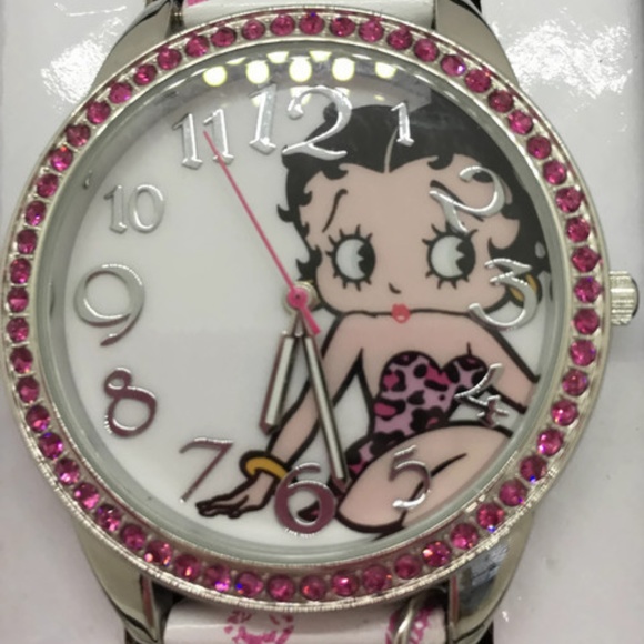 Betty Boop Accessories - Betty Boop Watch Large Face Charms Bling NEW